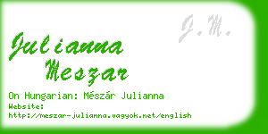 julianna meszar business card